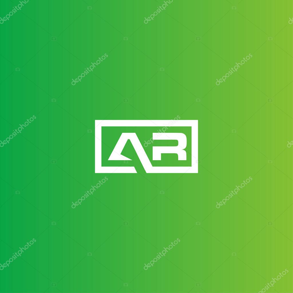 Letter AR logo design vector template