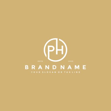 harf PH logo tasarım vektör şablonu