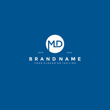 harf MD logo tasarım vektör şablonu