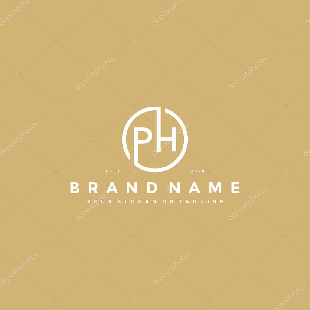 Letter PH logo design vector template