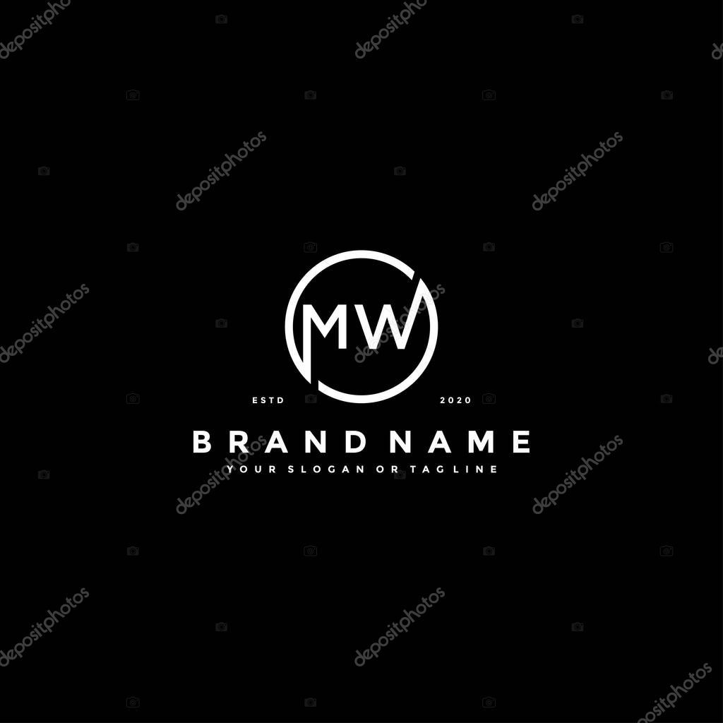 Letter MW logo design vector template