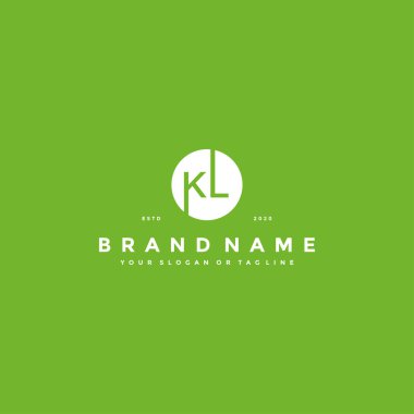 Harf KL Logo tasarım vektör şablonu