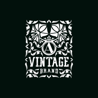 Bir vintage logo tasarım vektör şablonu