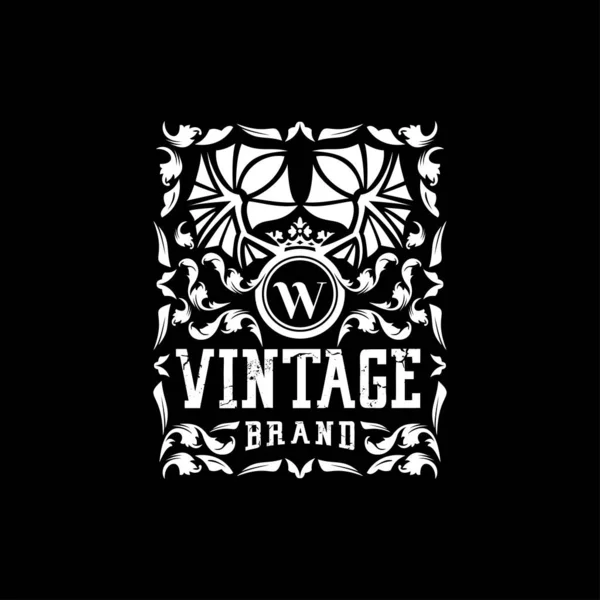 Letter Vintage Logo Design Vector Template — Stock Vector