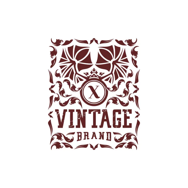 Letter Vintage Logo Design Vector Template — Stock Vector