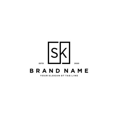SK logo tasarım vektör şablonu