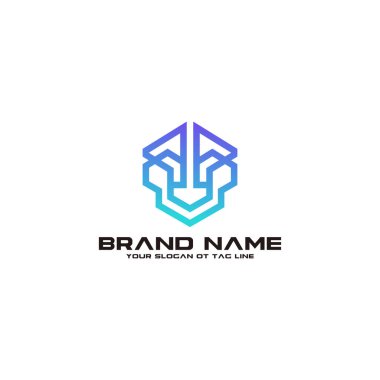 modern robot logo tasarım vektör şablonu