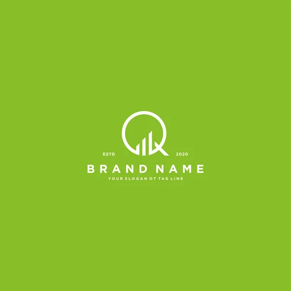 Creatieve Brief Financiële Grafiek Logo Design Vector Template — Stockvector