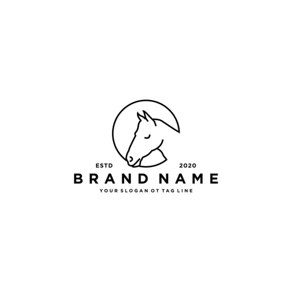 Horse Logo Design Vector Template — Stock Vector