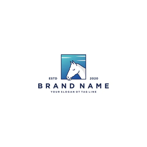 Horse Logo Design Vector Template — Stock Vector