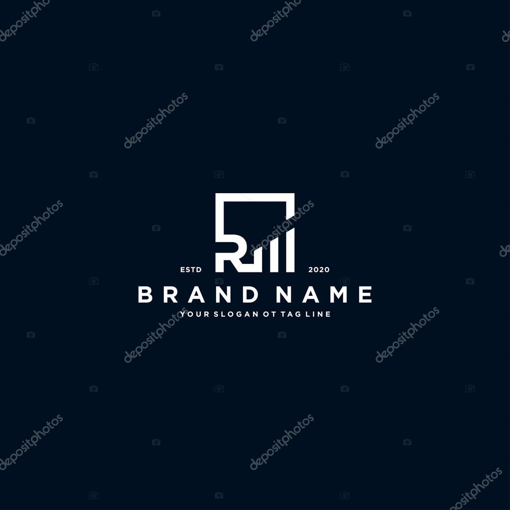 Creative Letter R Financial Chart Logo Design vector template