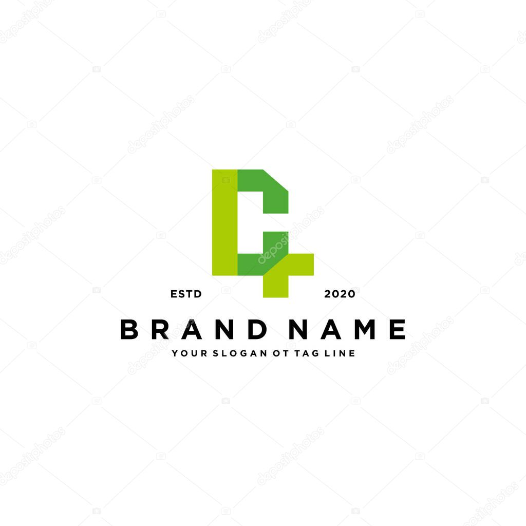 Letter C cross plus hospital medical logo design vector template