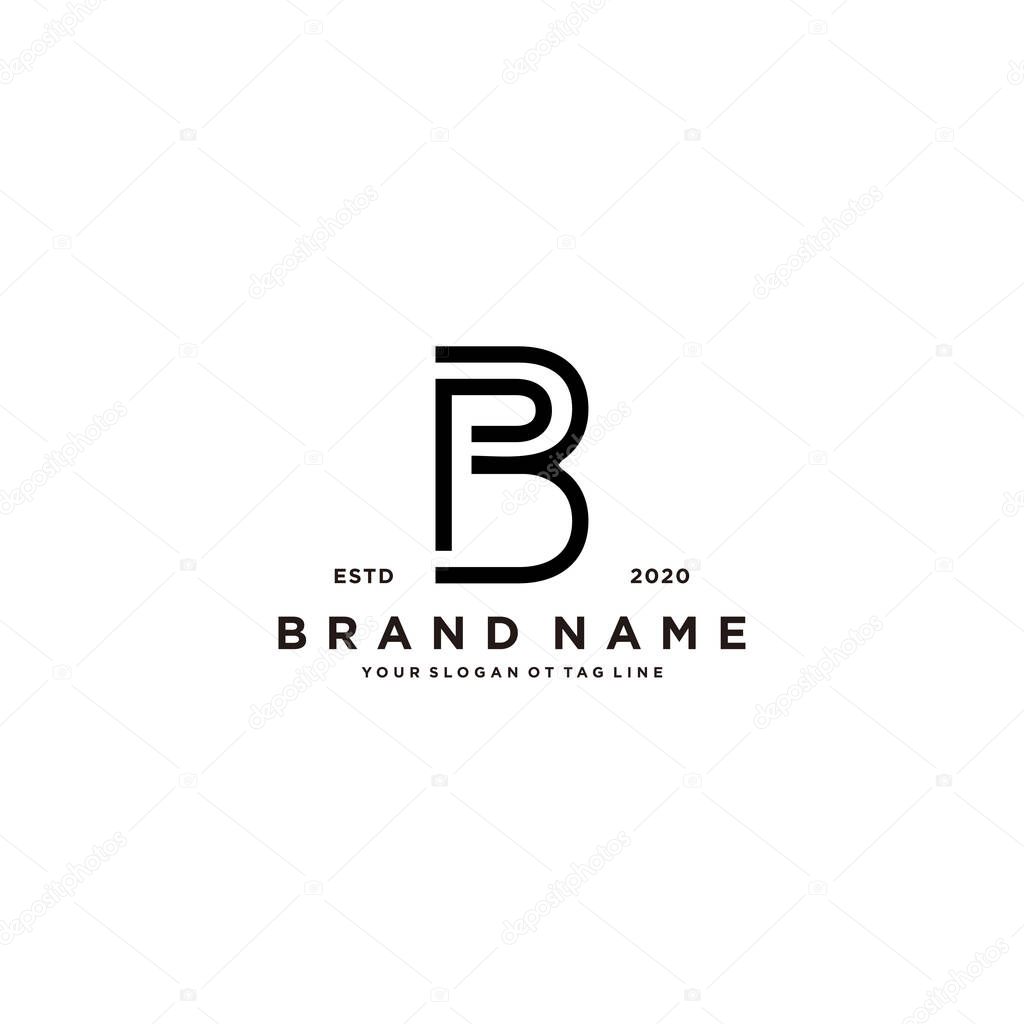 Letter BP logo design vector template
