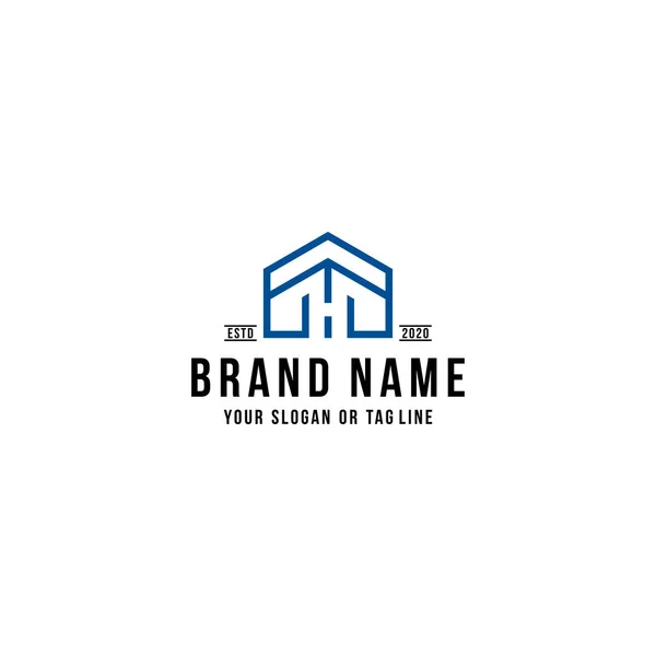 Letra Modelo Vetor Design Logotipo Home —  Vetores de Stock