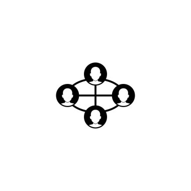 Tasarım İnsanlar sosyal bağlantı simgesi grup iletişim şablonu