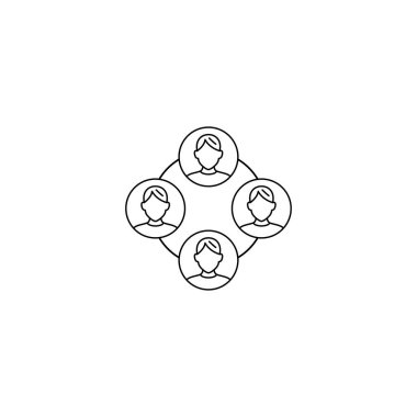 Tasarım İnsanları Simgesi Erkek Sosyal Ağ Paylaşımı Bağlantı Vektörü şablonu