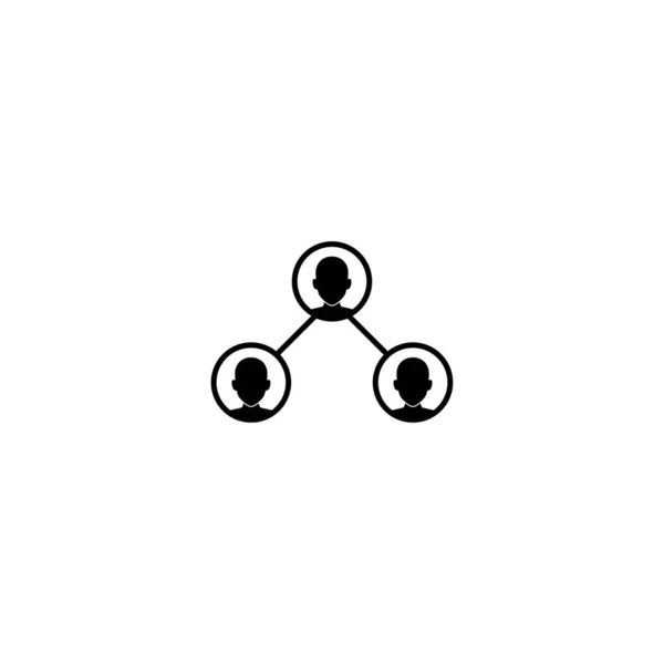 Design Personnes Réseau Connexion Sociale Icône Groupe Communication Vecteur Modèle — Image vectorielle