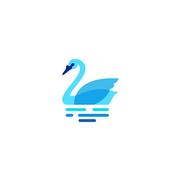 Plantilla Vector Diseño Logotipo Cisne Colorido — Vector de stock