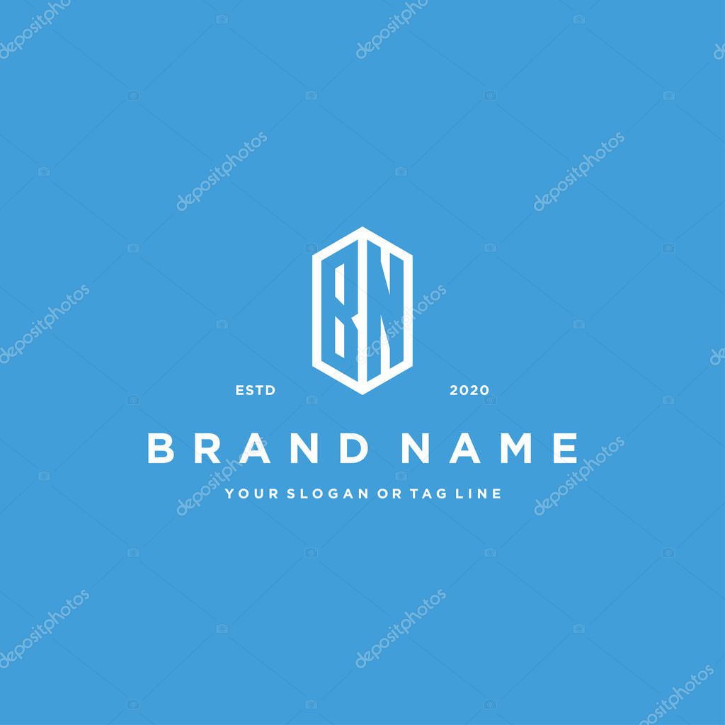 Letter BN logo icon Design vector template
