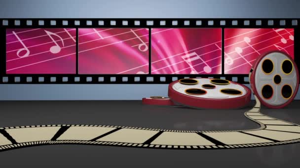 Virtual Entertainment Studio Set Hintergrund — Stockvideo
