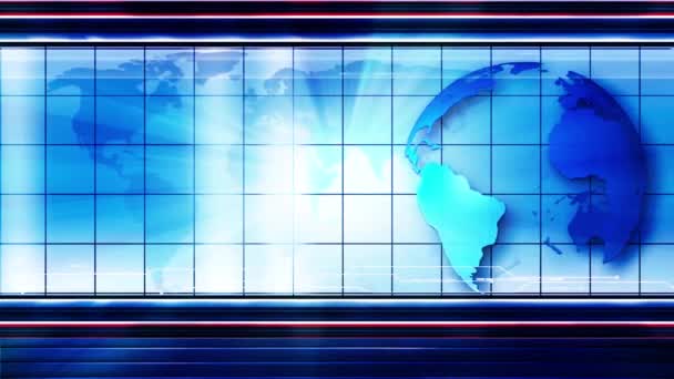 Virtual News Studio Set Background — Stock Video