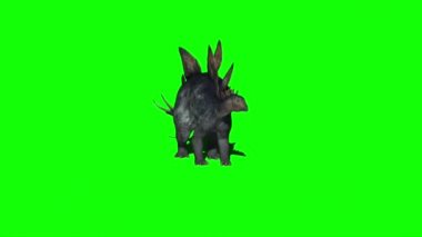 Stegosaurus Dinozor Yeşil Ekran 'a Saldırıyor