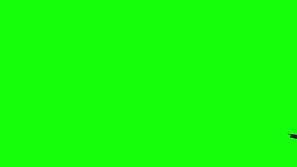 Bärenangriff Auf Green Screen — Stockvideo