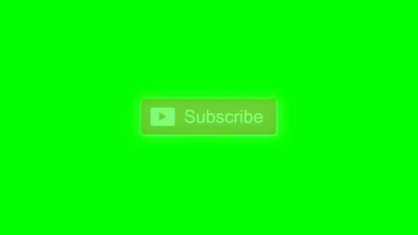 Abonnieren Taste Auf Grünem Bildschirm — Stockvideo