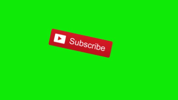 Yeşil Ekrandaki Abone Düğmesine Bas — Stok video
