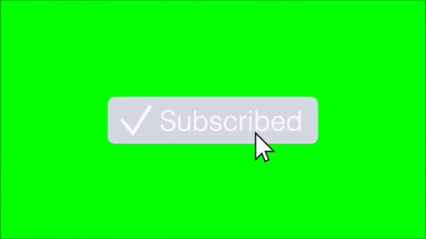 订阅绿色屏幕上的按钮 — 图库视频影像