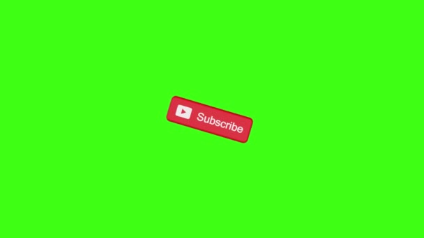 Zapisz Się Przycisk Zielony Ekran — Wideo stockowe