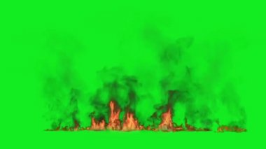 Yeşil Ekran Üzerinde Ateş Efekti