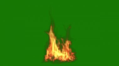 Yeşil Ekran Üzerinde Ateş Efekti