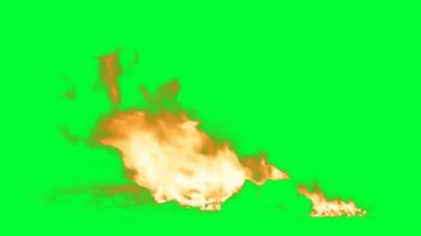 Yeşil Ekran Üzerinde Ateş Efekti
