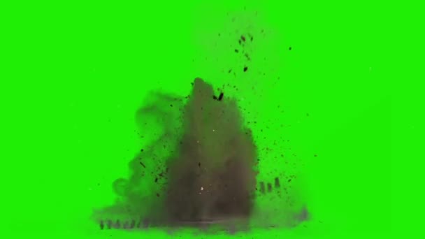 Yeşil Ekranda Patlama Efekti — Stok video