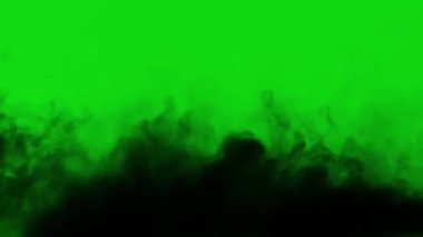 Siyah Duman Efekti Yeşil Ekran Üzerinde