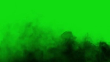 Siyah Duman Efekti Yeşil Ekran Üzerinde