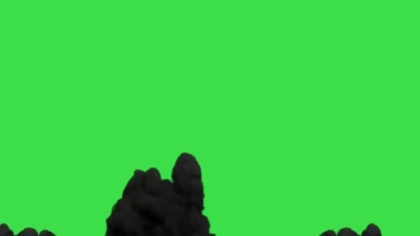 Эффект Чёрного Дыма Зелёном Экране — стоковое видео