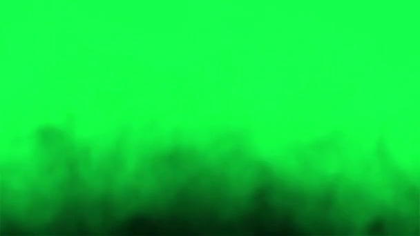 Black Smoke Effect Groen Scherm — Stockvideo