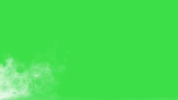 Эффект Белого Дыма Зеленом Экране — стоковое видео