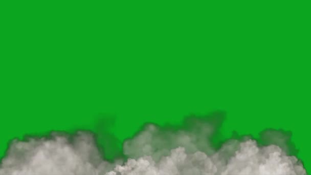 Wpływ Białego Dymu Zielony Ekran — Wideo stockowe