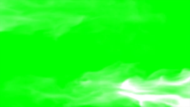 Vit Rökeffekt Grön Skärm — Stockvideo