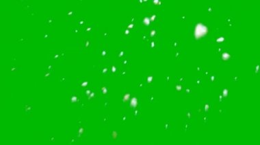 Yeşil Ekrana Düşen Kar Taneleri