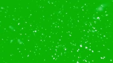 Yeşil Ekrana Düşen Kar Taneleri