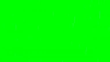 Yeşil Ekrana Düşen Yağmur Damlaları