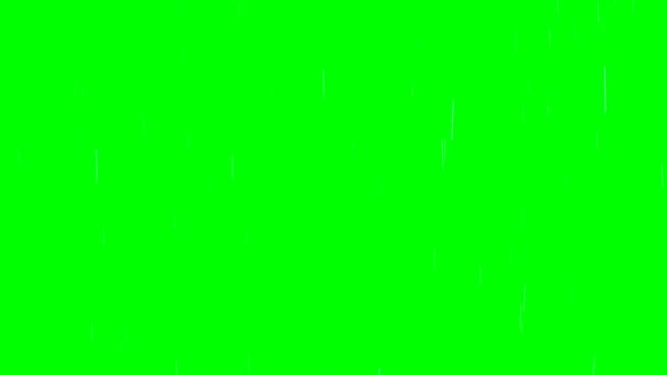 Regentropfen Fallen Auf Green Screen — Stockvideo