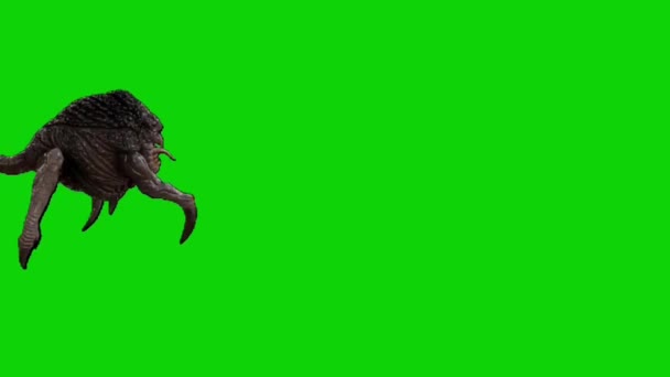 Monster Walking Green Screen — Stock video