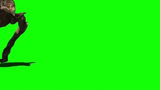 Potwór Umiera Zielonym Ekranie — Wideo stockowe