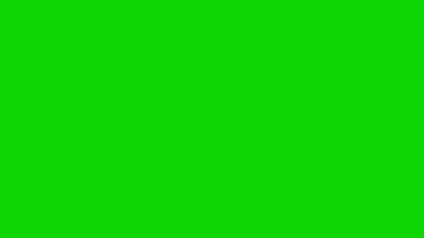 Brand Andning Drake Flying Grön Skärm — Stockvideo