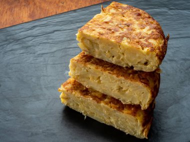 Yumurta, patates ve soğana dayalı geleneksel İspanyol yemeği.